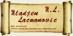 Mlađen Lacmanović vizit kartica